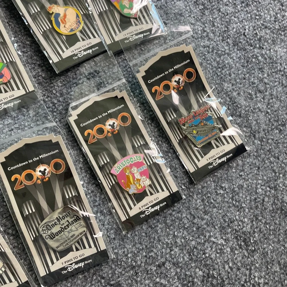 Disney Countdown to the Millennium 101 Pin‎ Complete set W Orig Receipts & Bags